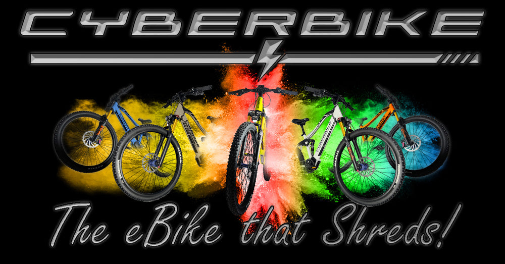 Cyberbike electric mountain bikes ebikes. 2025 best e-bike