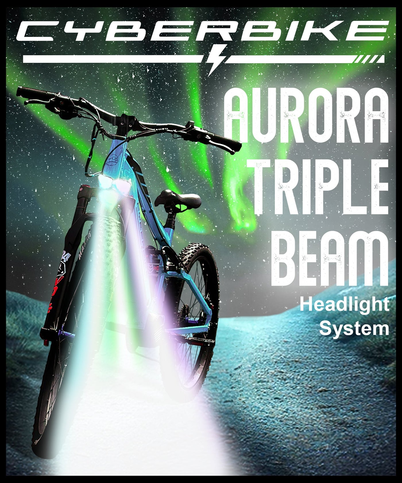 Cyberlight™ Aurora Triple-Beam Headlight, only for Cyberbike